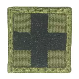 1 INCH MINI MEDIC CROSS PATCH - OLIVE GREEN