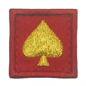 1 MINI SPADE PATCH - RED METALLIC GOLD