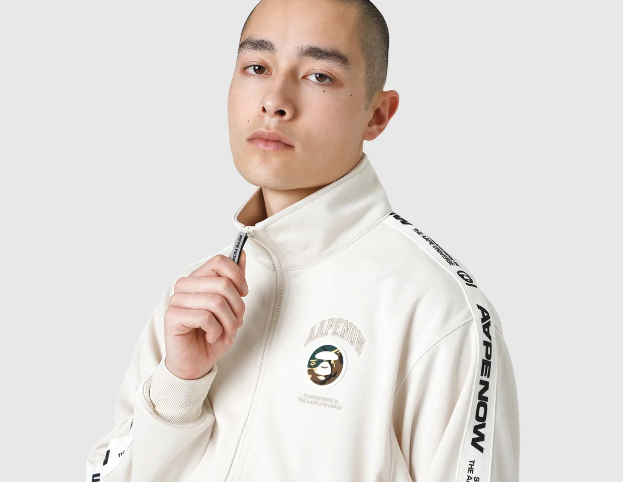 AAPE Zip-Up Sweater / Light Ivory