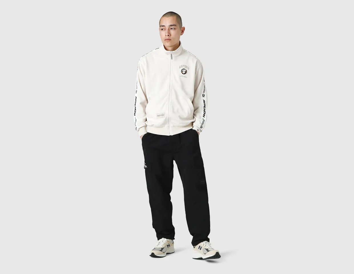 AAPE Zip-Up Sweater / Light Ivory