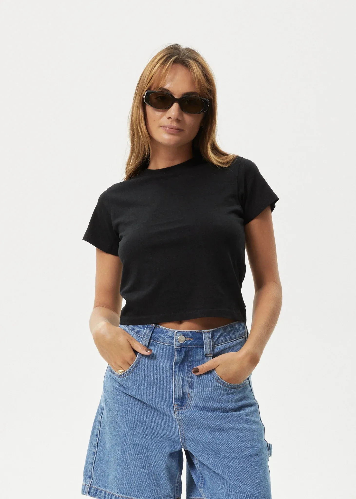 Afends Hemp Baby Tee Carmen Black