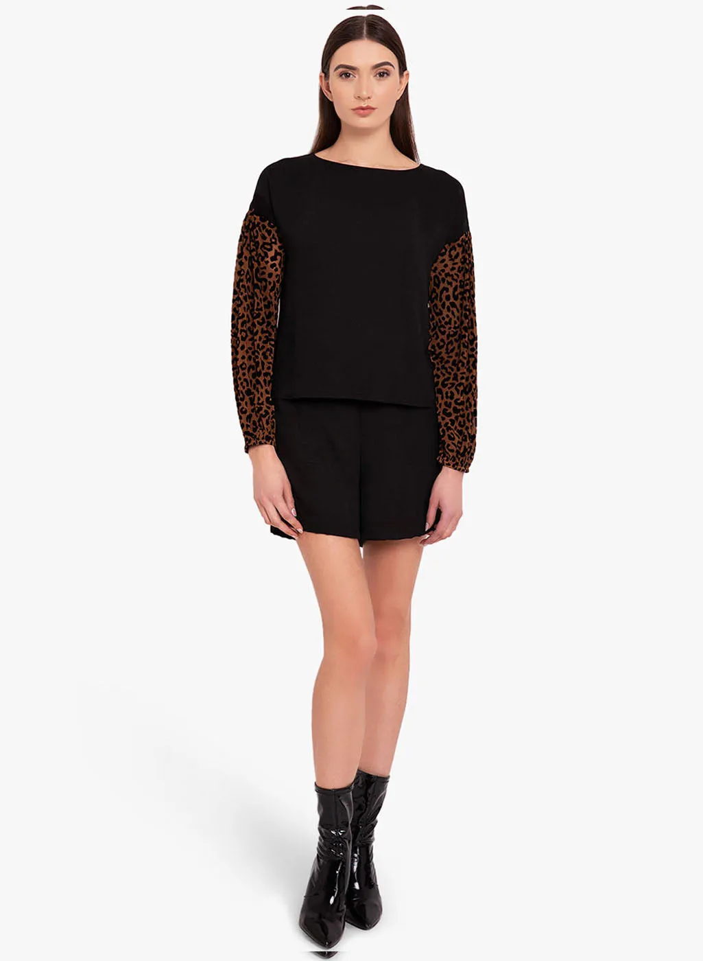 Animal Sleeves Boxy Top