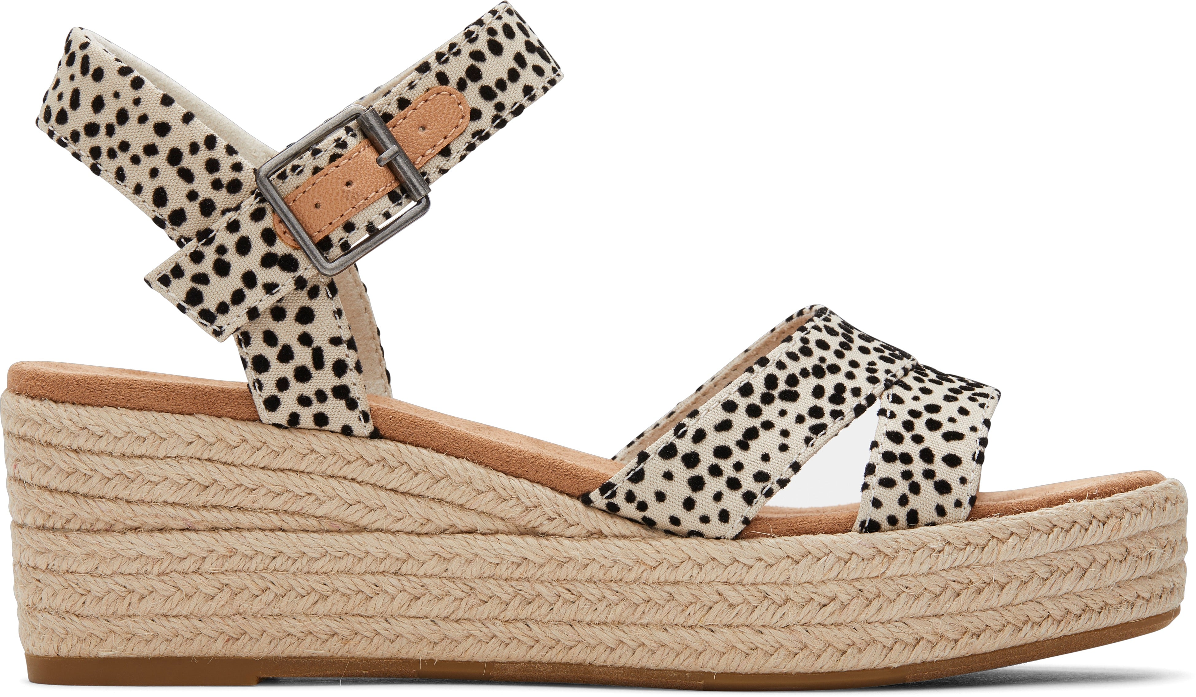 Audrey Espadrille Sandal - Fog Flocked Mini Cheetah