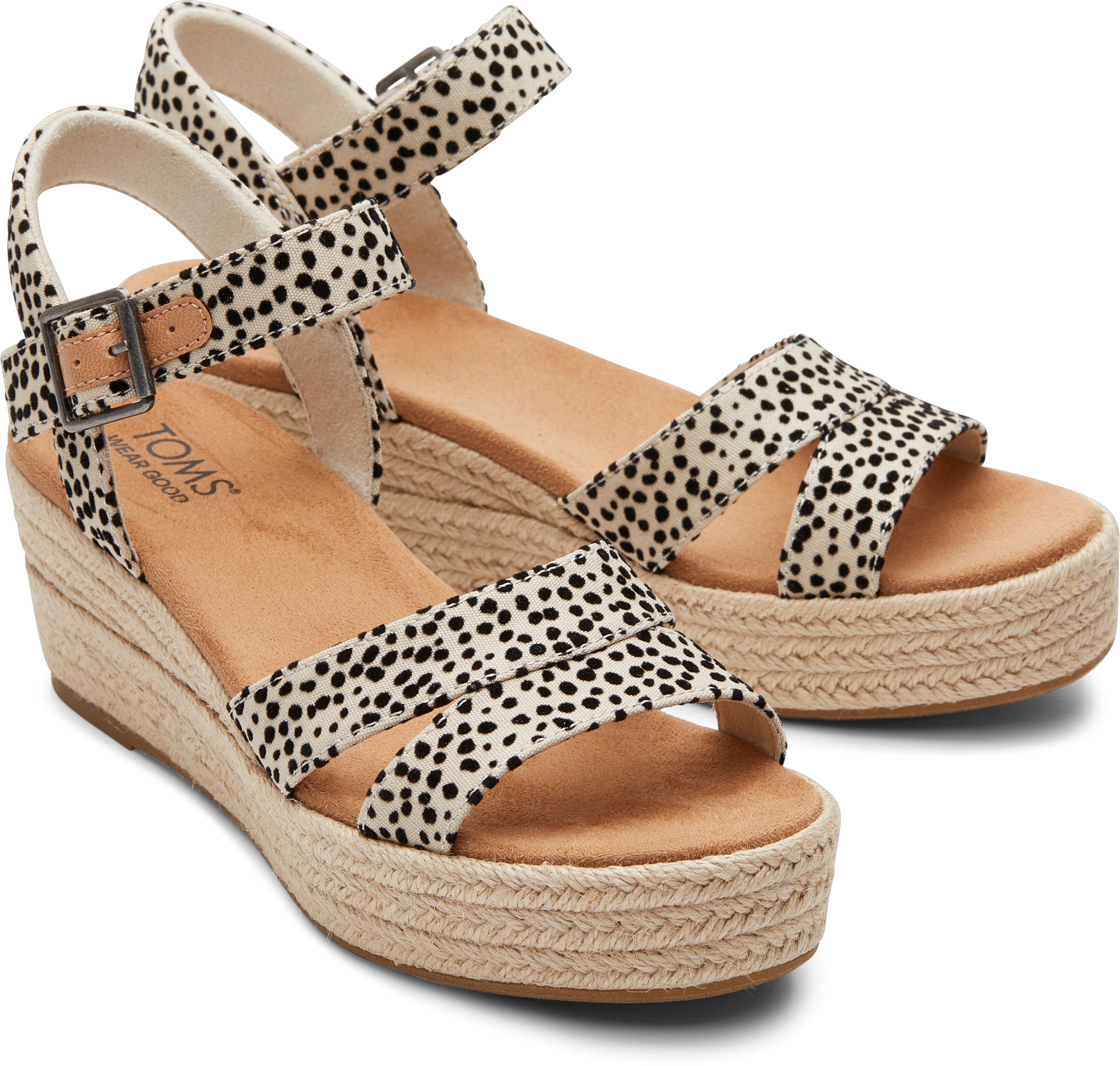 Audrey Espadrille Sandal - Fog Flocked Mini Cheetah