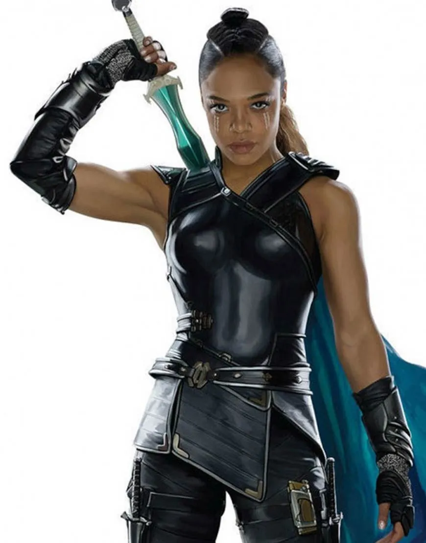 Avengers Tessa Thompson Vest - Infinity War Valkyrie Leather Vest