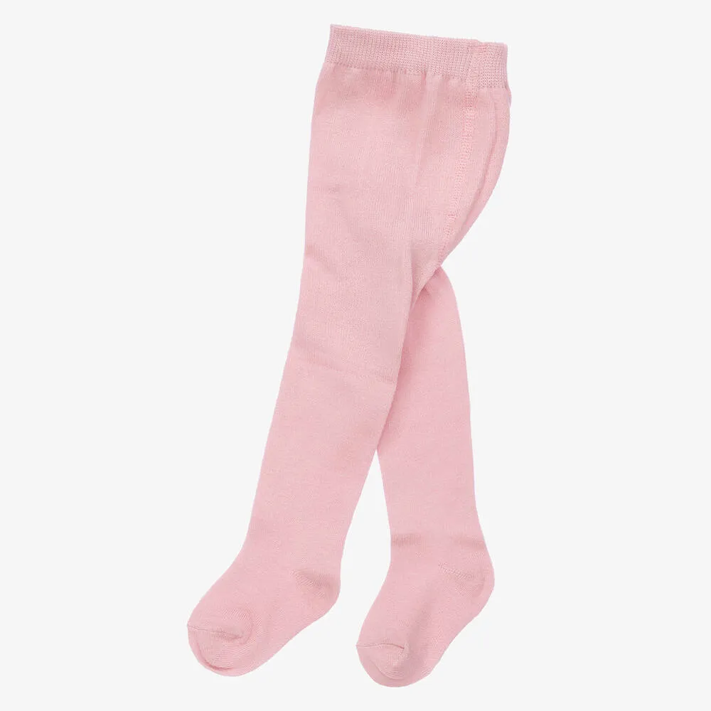 Baby Girls Pink Cotton Tights