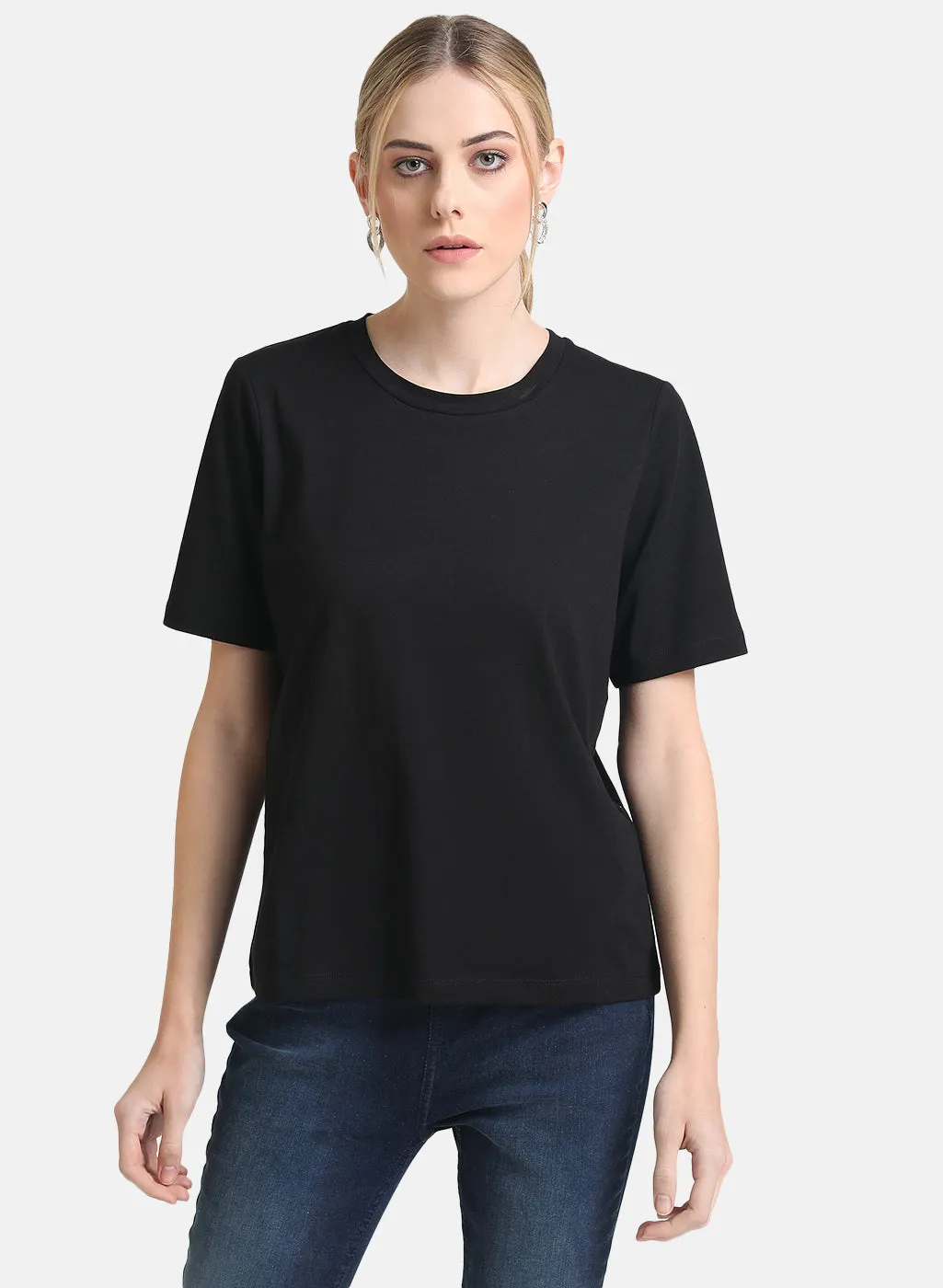 Basic Round Neck Half Sleeves T-Shirt