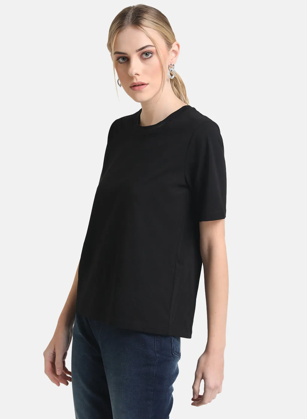 Basic Round Neck Half Sleeves T-Shirt