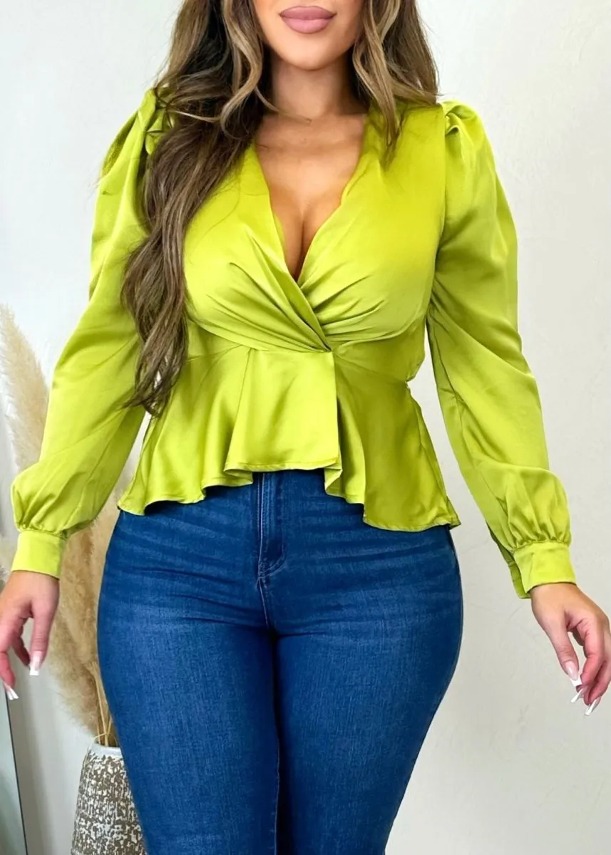 Bella Blouse Lime