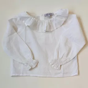 Belle Enfant White Swiss Dot Cotton Blouse: 2-3 Years