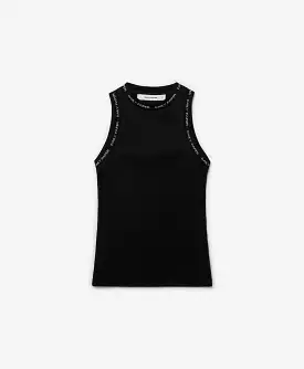 Black Erib Tank Top