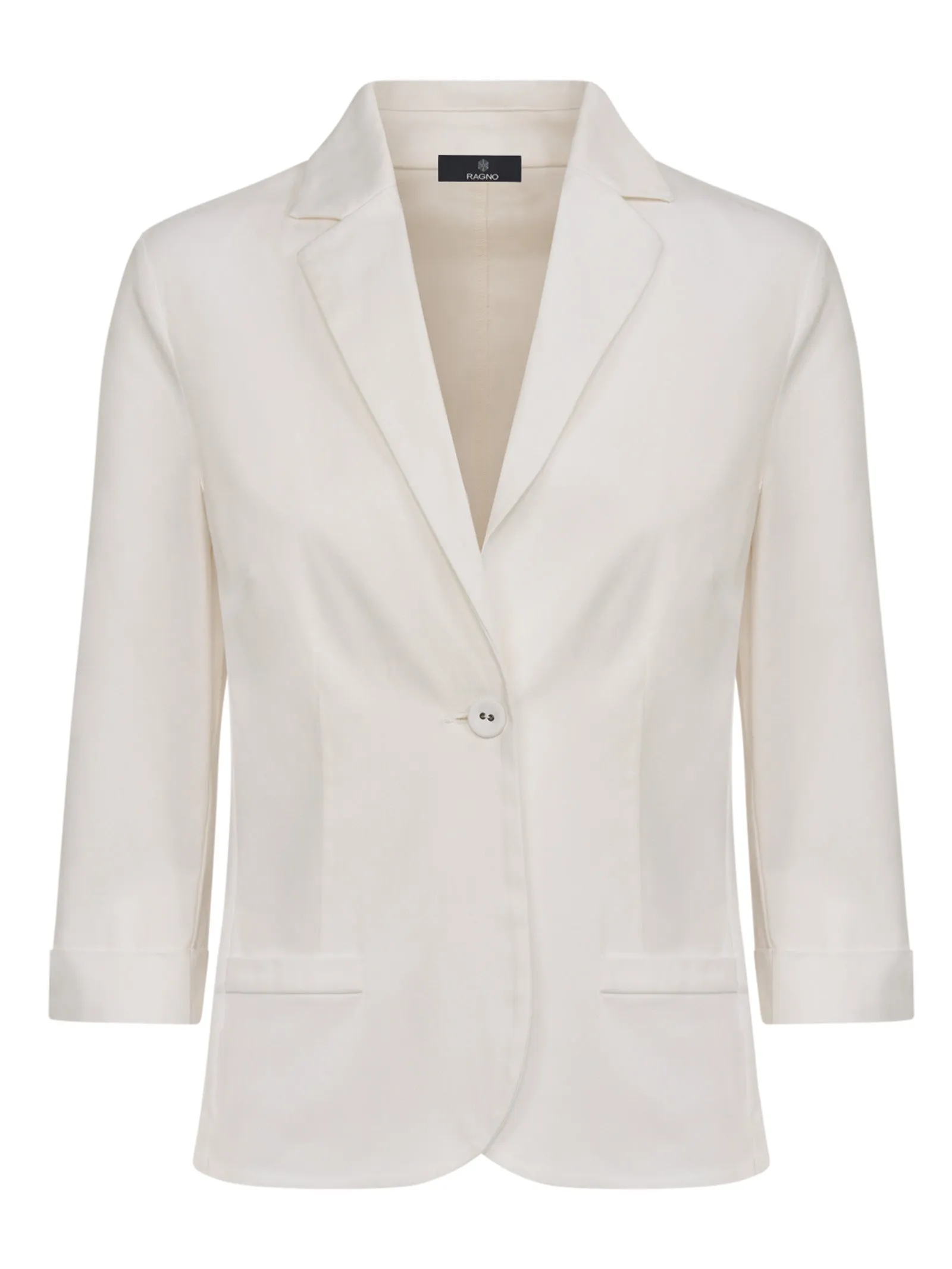 Blazer con manica 3/4 in Satin Power - Bianco