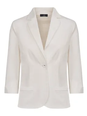 Blazer con manica 3/4 in Satin Power - Bianco