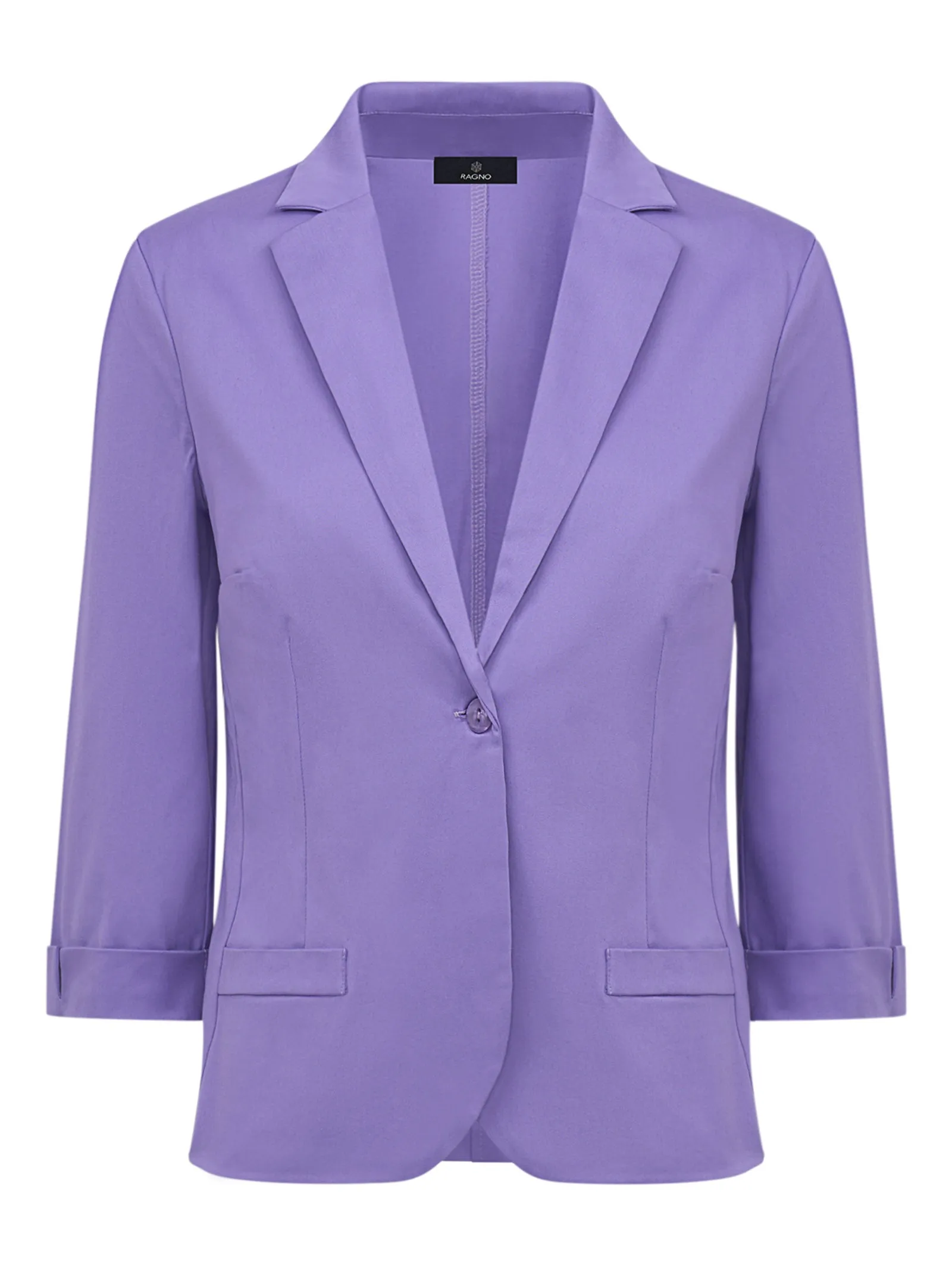 Blazer con manica 3/4 in Satin Power - Paisley Purple