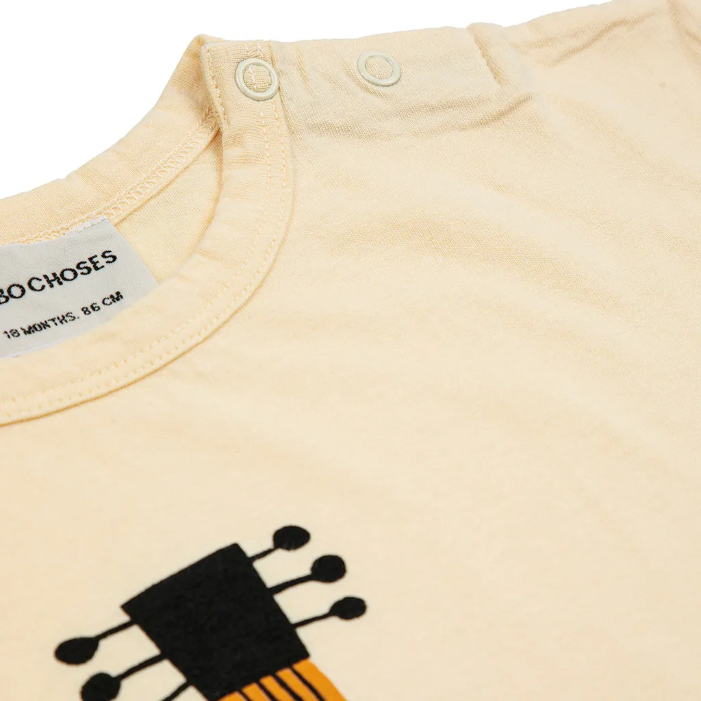 Bobo Choses Baby Acoustic Guitar T-shirt Light Yellow