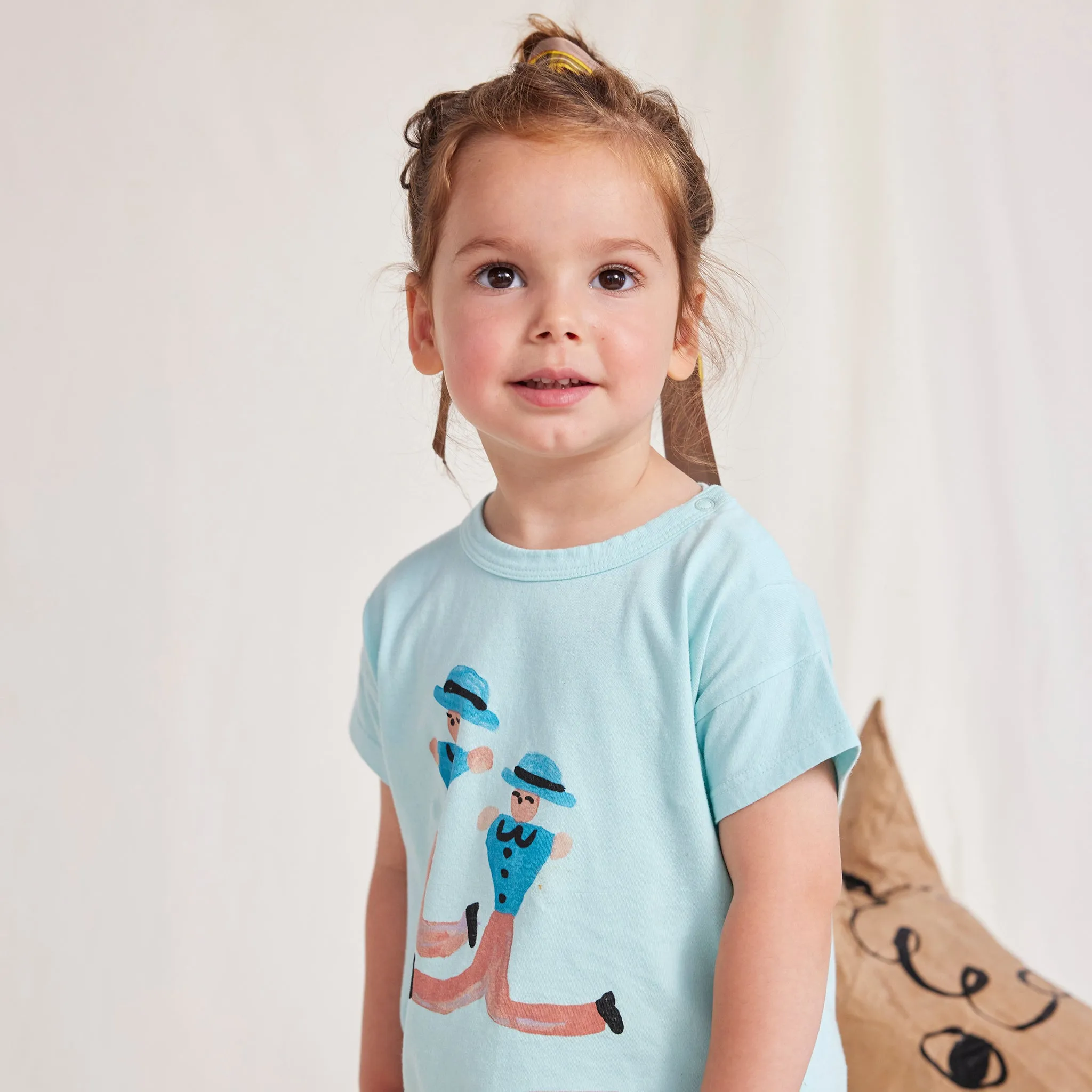 Bobo Choses Baby Dancing Giants T-shirt Light Blue