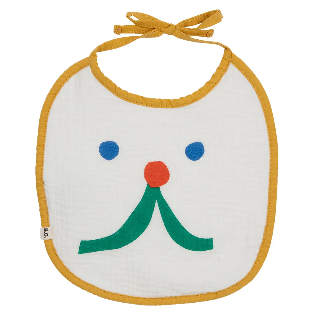 Bobo Choses Baby Set of Two Funny Face Bibs Green