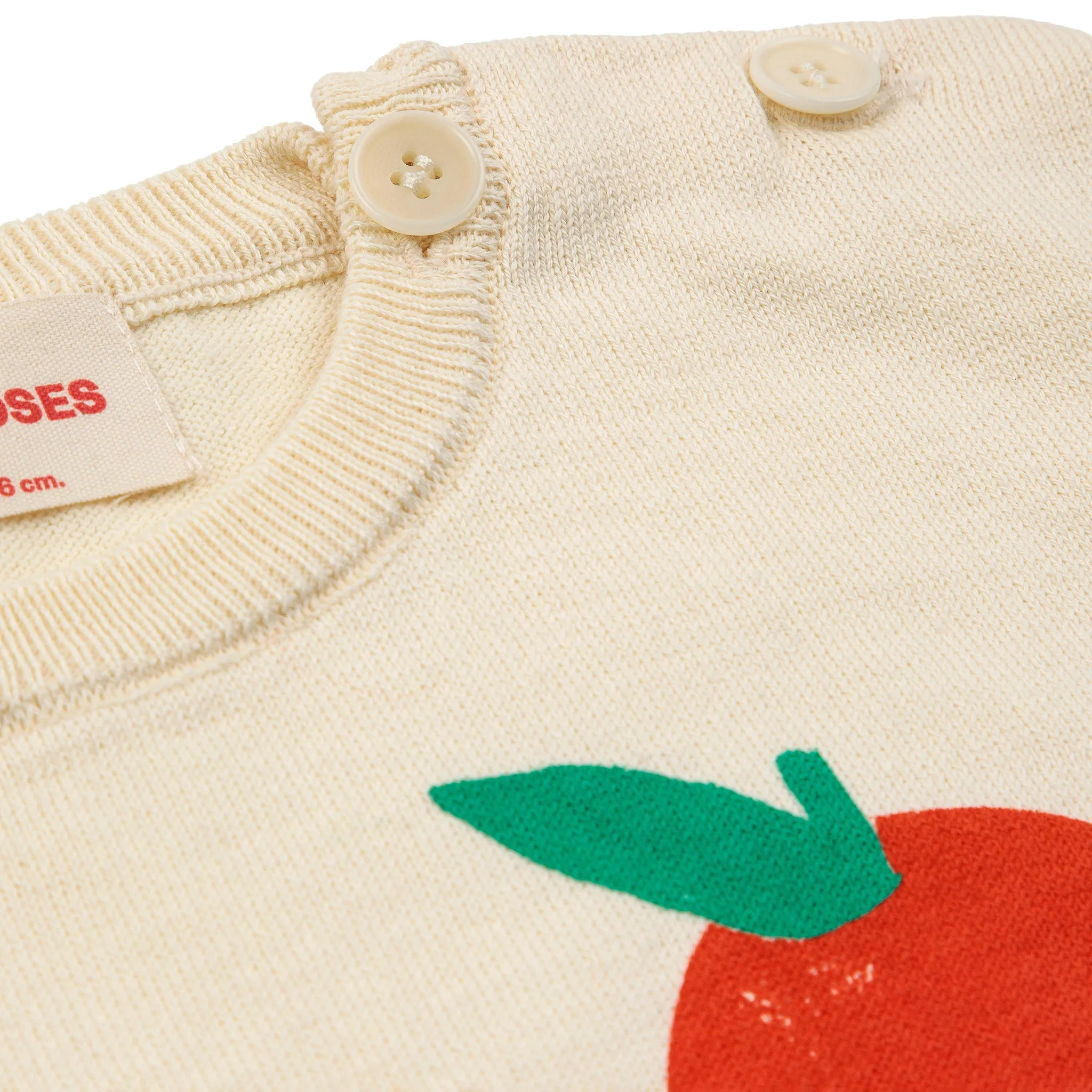 Bobo Choses Baby Tomato Knitted T-shirt Cream