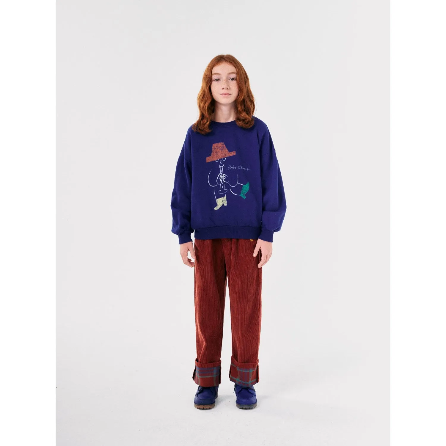 Bobo Choses Blue Magic Flute Player Crewneck