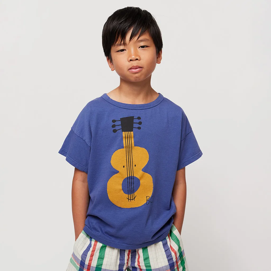 Bobo Choses Child Acoustic Guitar T-shirt Navy Blue