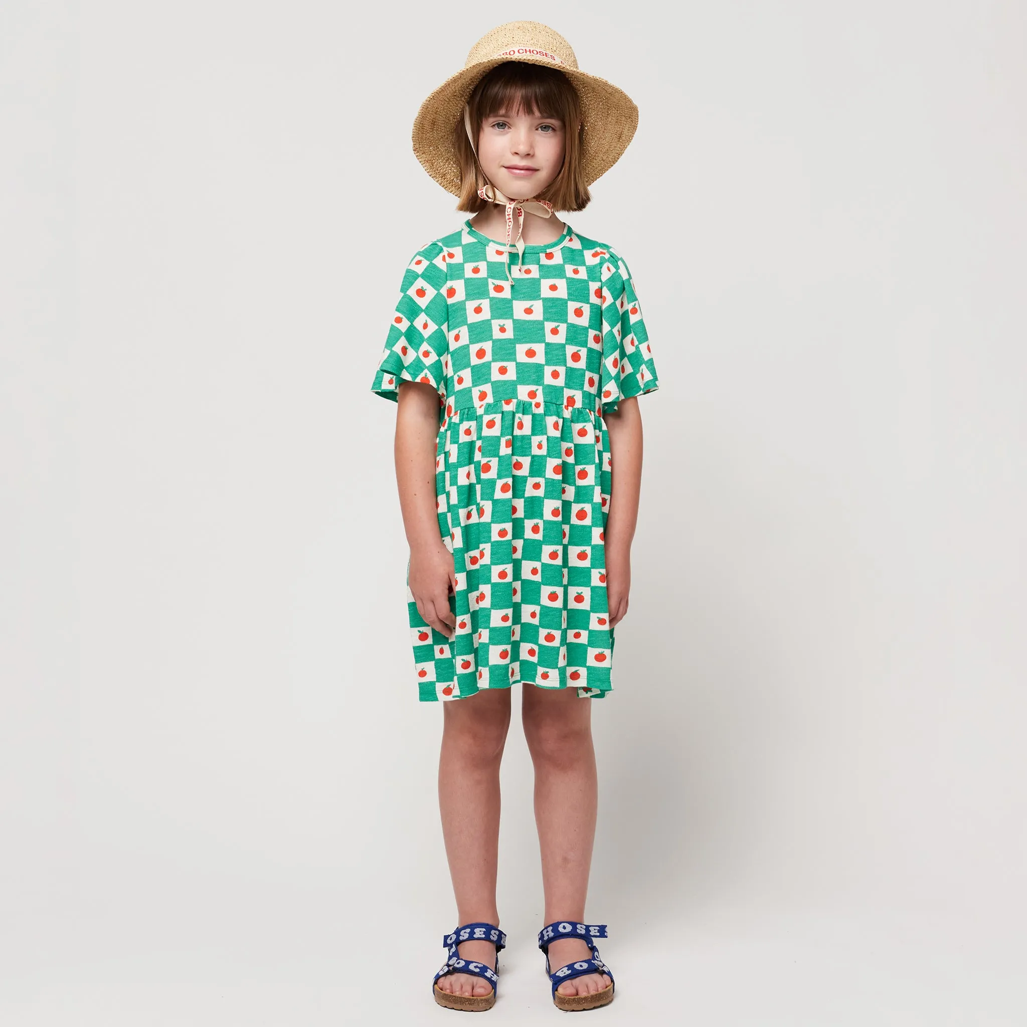 Bobo Choses Child Tomato All Over Dress Green