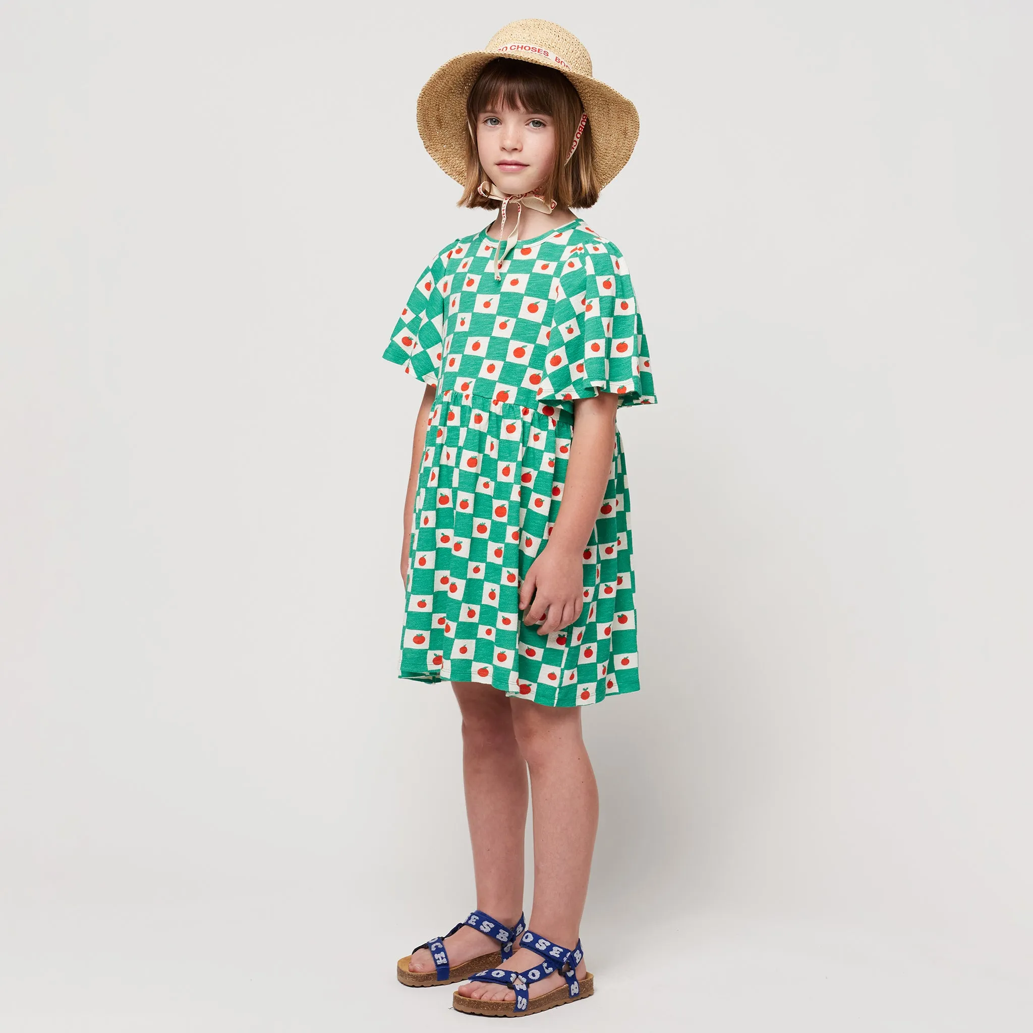 Bobo Choses Child Tomato All Over Dress Green