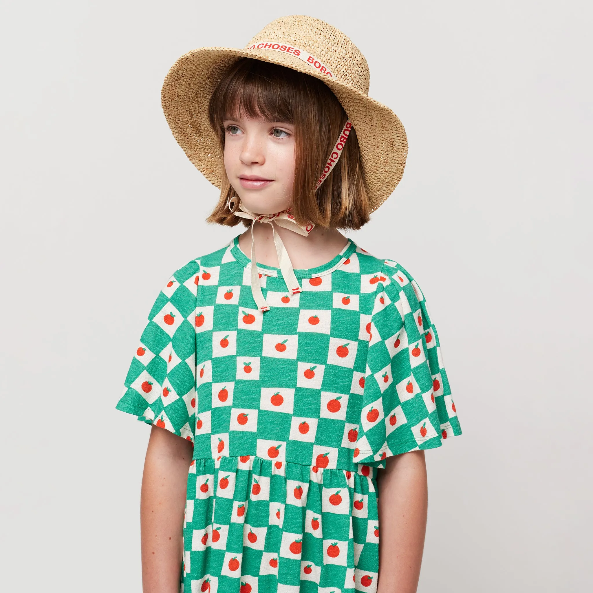 Bobo Choses Child Tomato All Over Dress Green