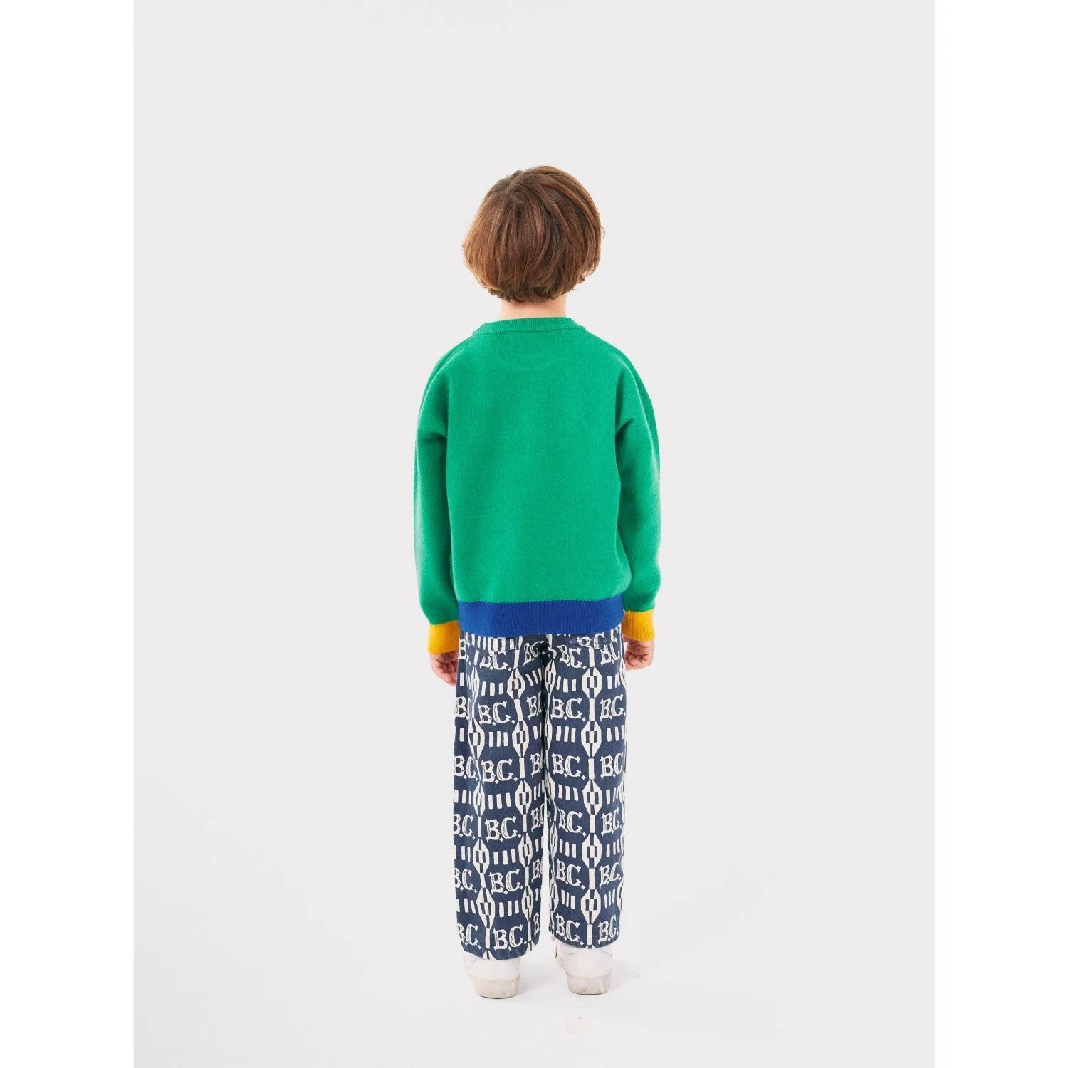 Bobo Choses Green Hungry Squirrel Jacquard Jumper