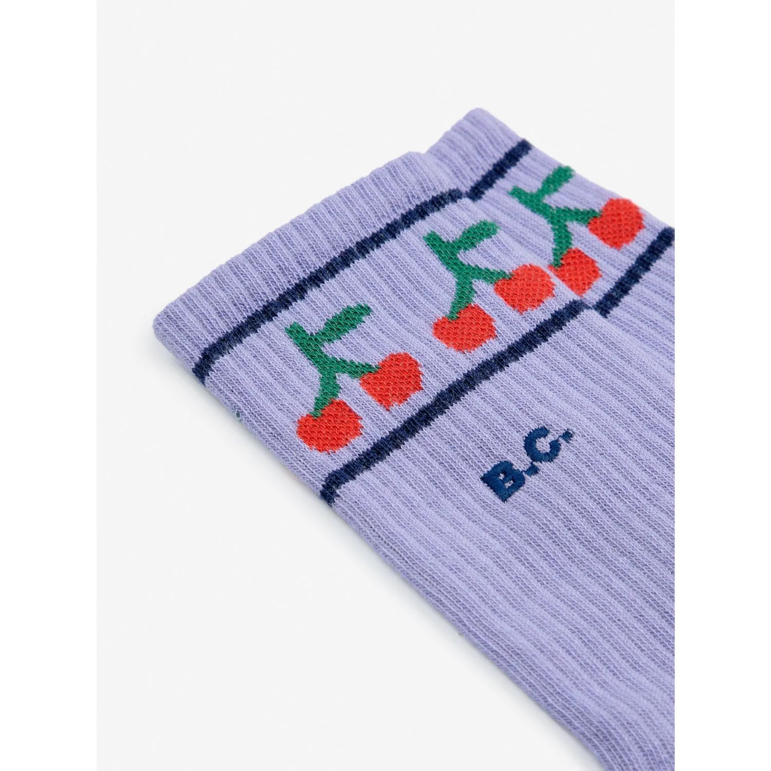 Bobo Choses Lavender Bobo Cherry Long Socks