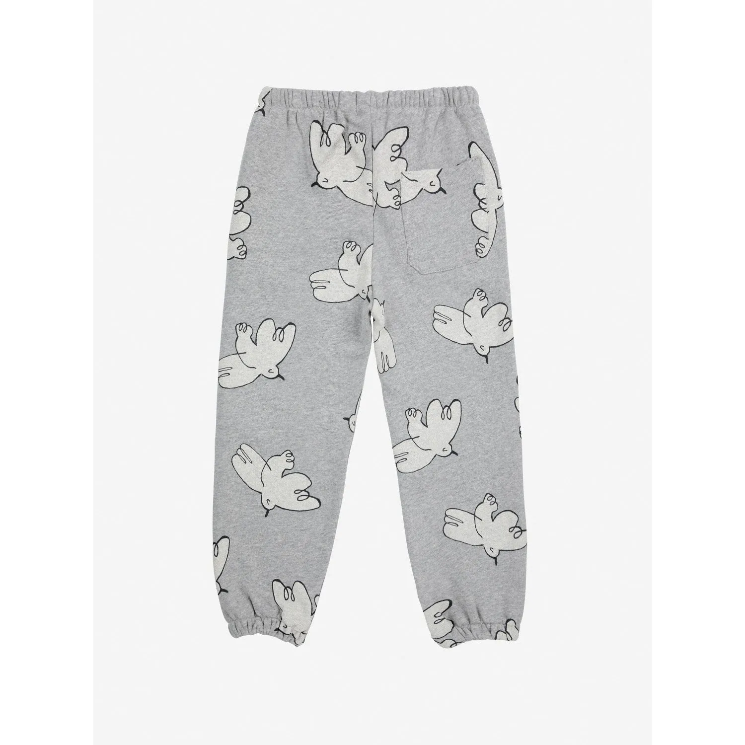 Bobo Choses Light Heather Grey Freedom Bird All Over JAndging Pants