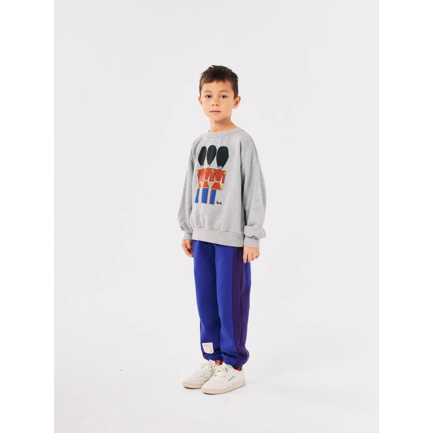 Bobo Choses Light Heather Grey Little Tin Soldiers Crewneck