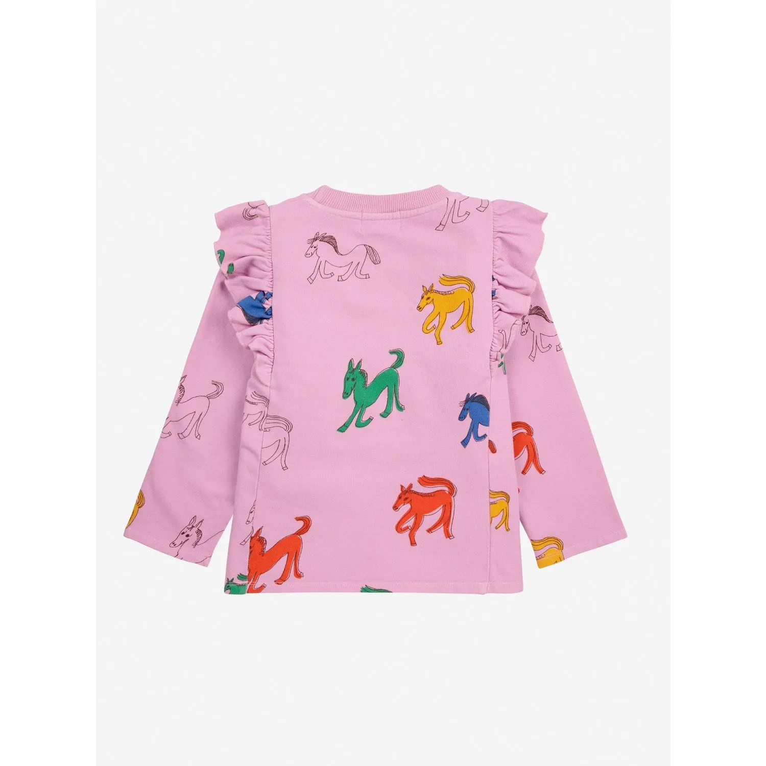 Bobo Choses Pink Wonder Horse All Over Ruffle Shirt