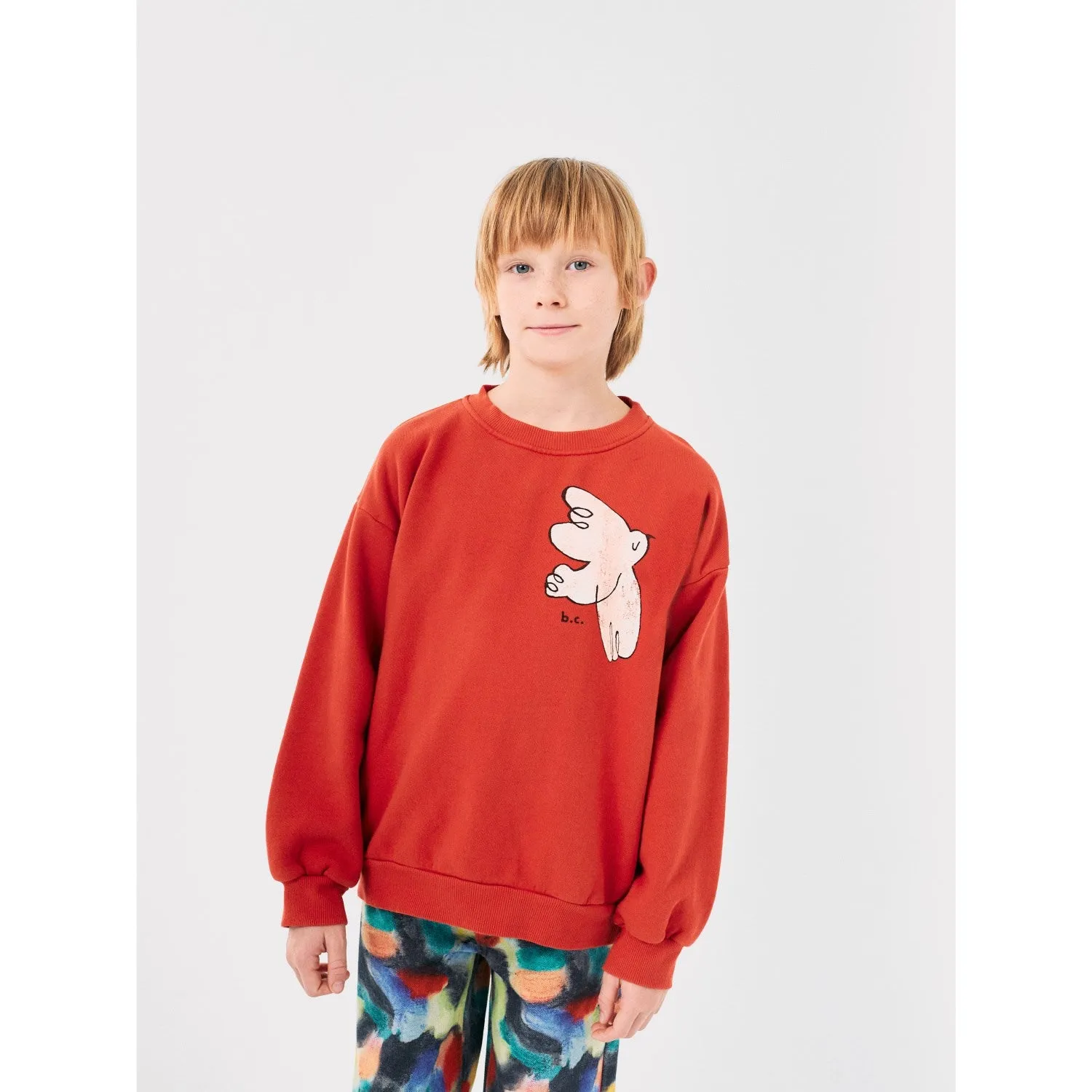 Bobo Choses Red Freedom Bird Crewneck