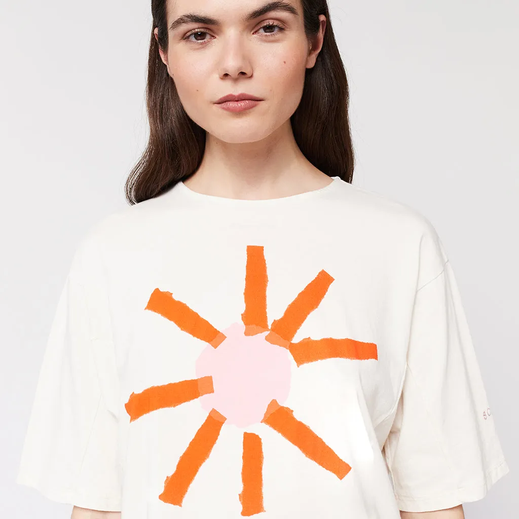 Bobo Choses Woman Sun Boxy T-shirt Cream