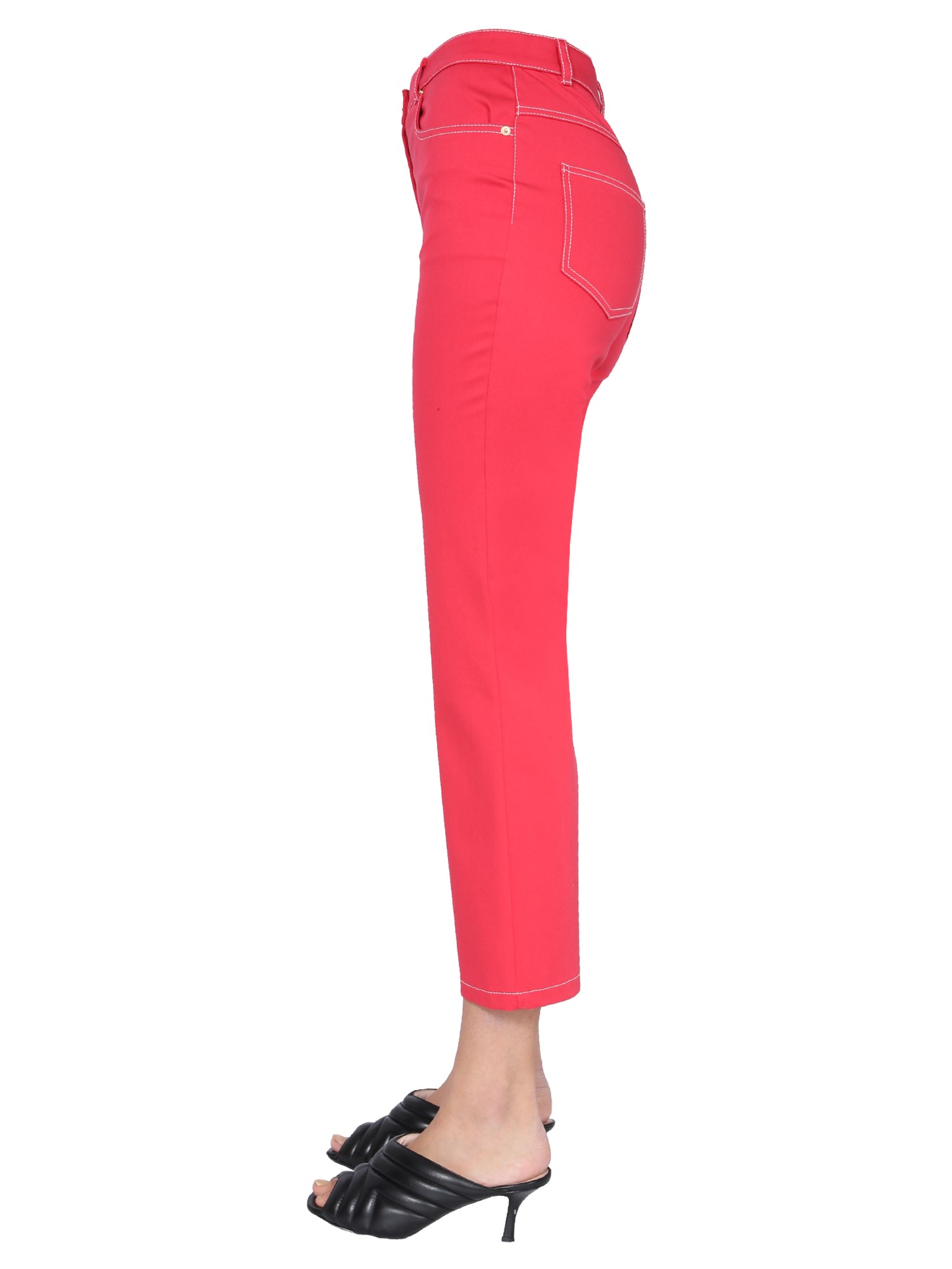 BOUTIQUE MOSCHINO    SKINNY KICK COTTON DENIM JEANS