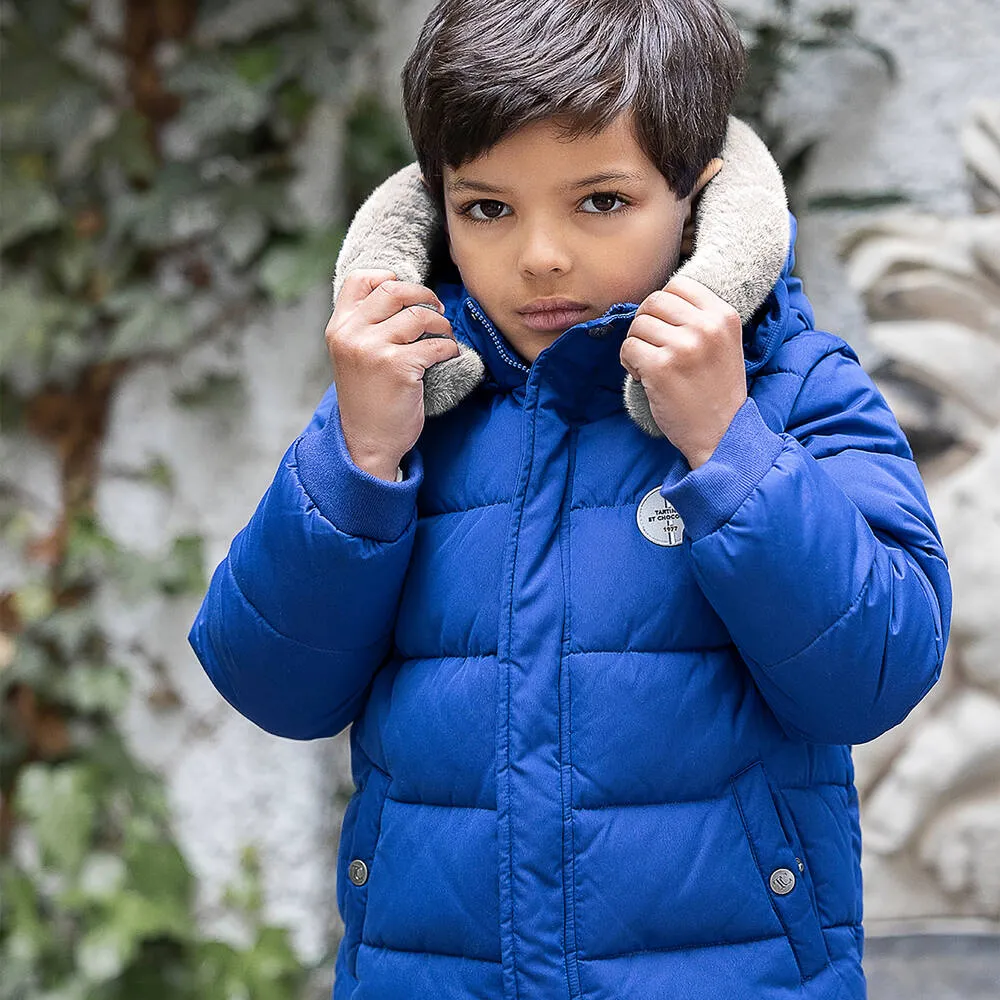 Boys Blue Puffer Coat