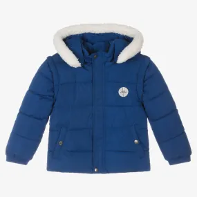 Boys Blue Puffer Coat