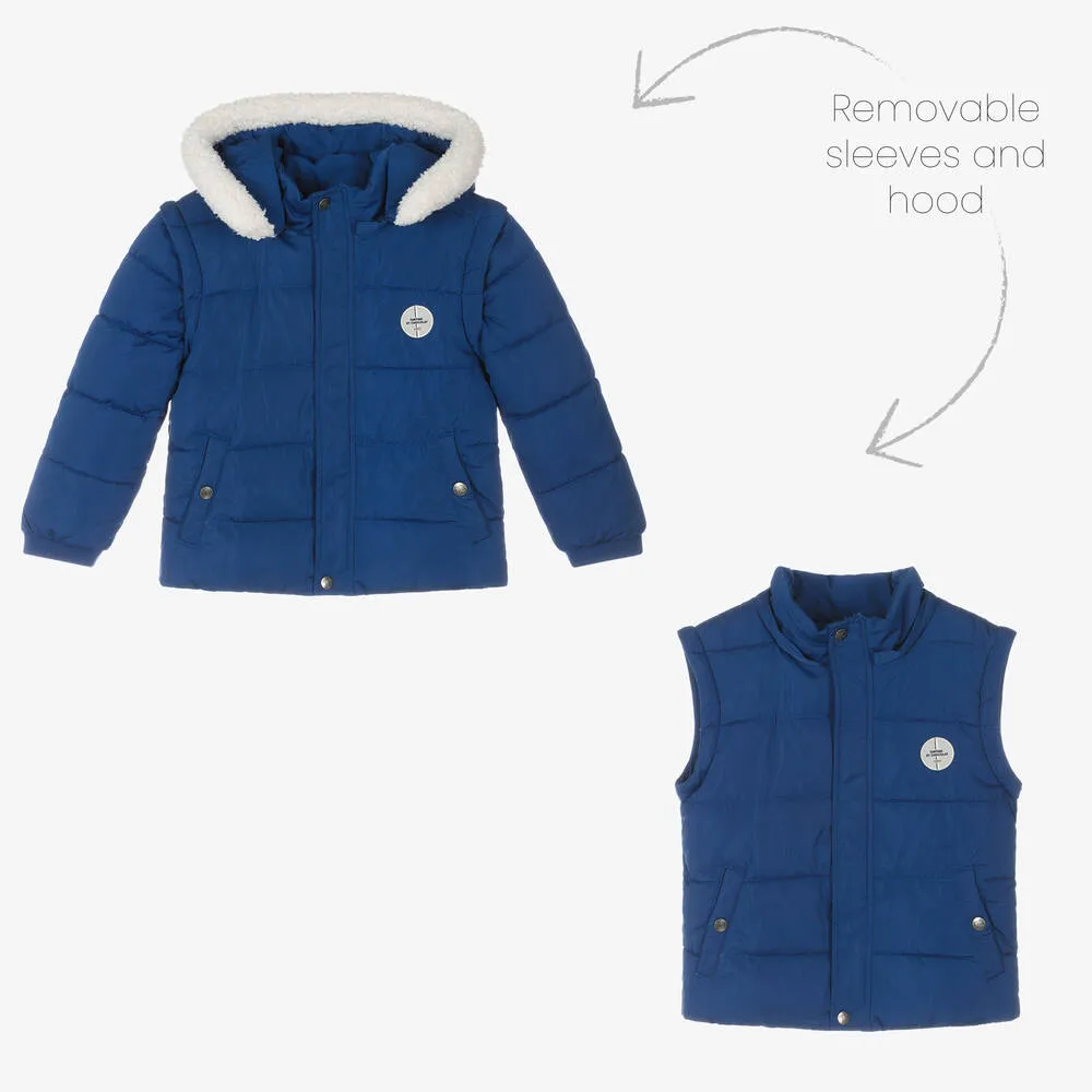 Boys Blue Puffer Coat