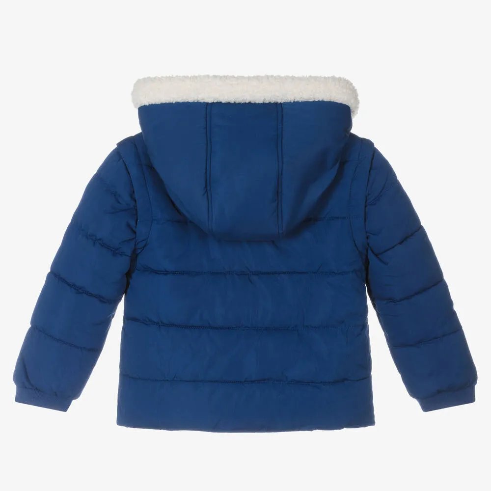 Boys Blue Puffer Coat