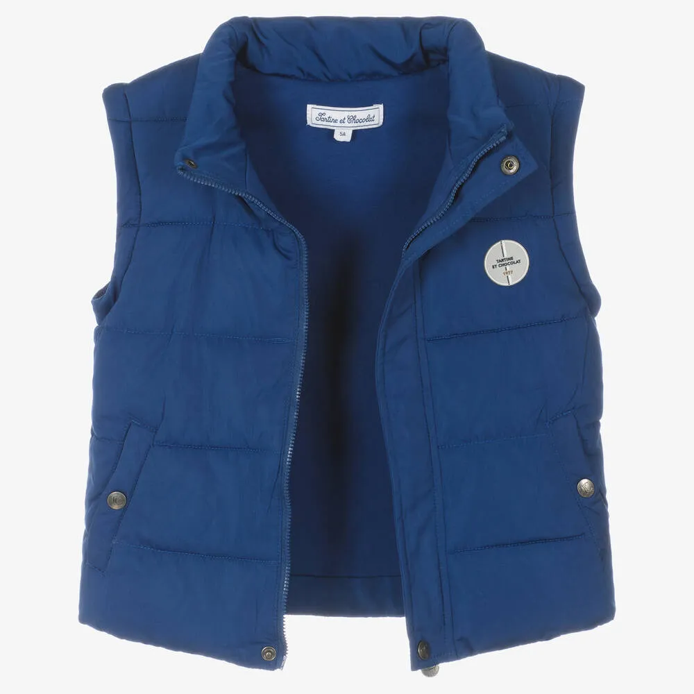 Boys Blue Puffer Coat