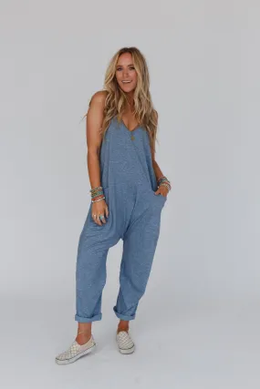 Cali Coastal Harem Jumpsuit - Blue