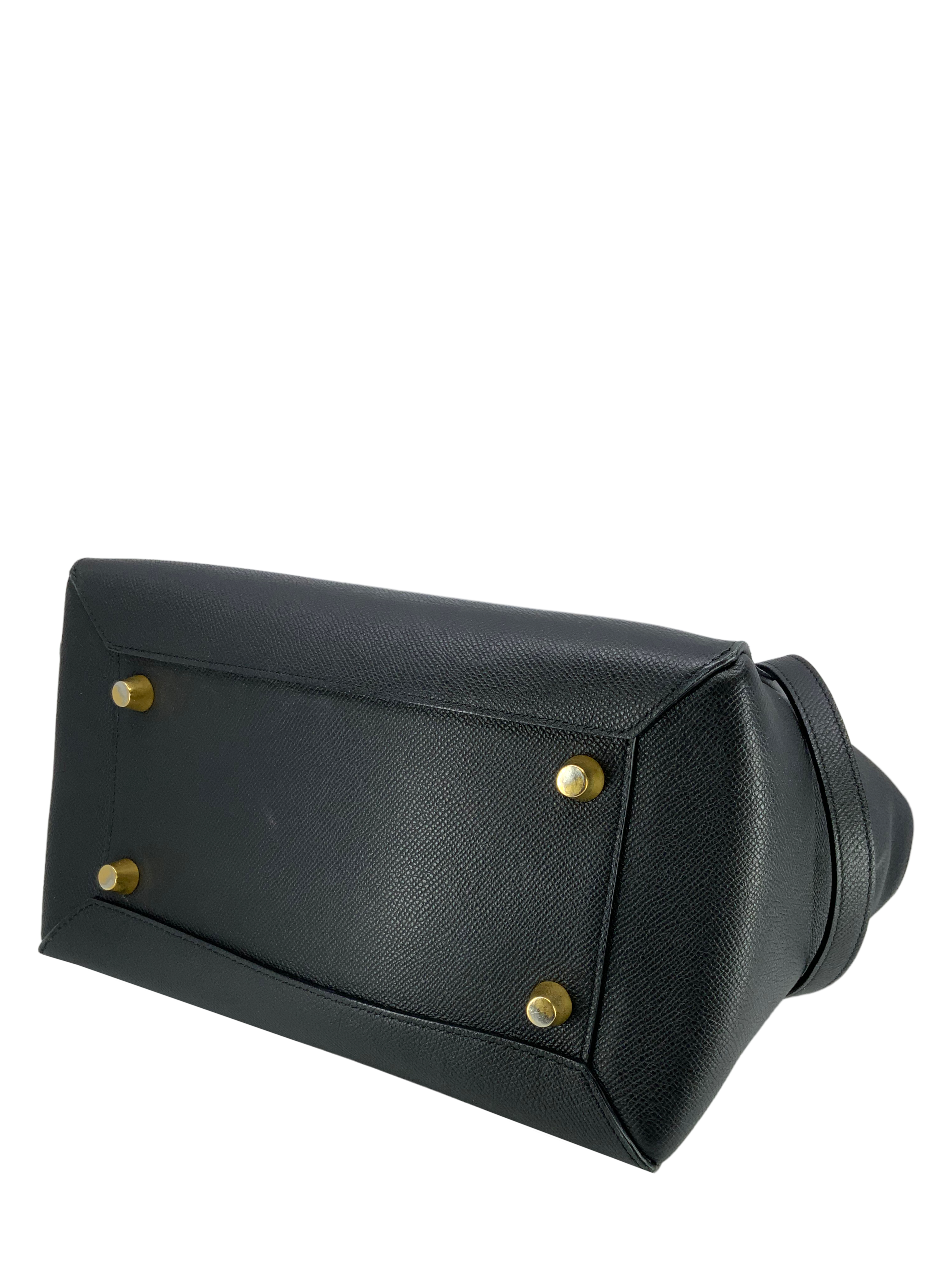 CELINE Grained Calfskin Leather Mini Belt Bag