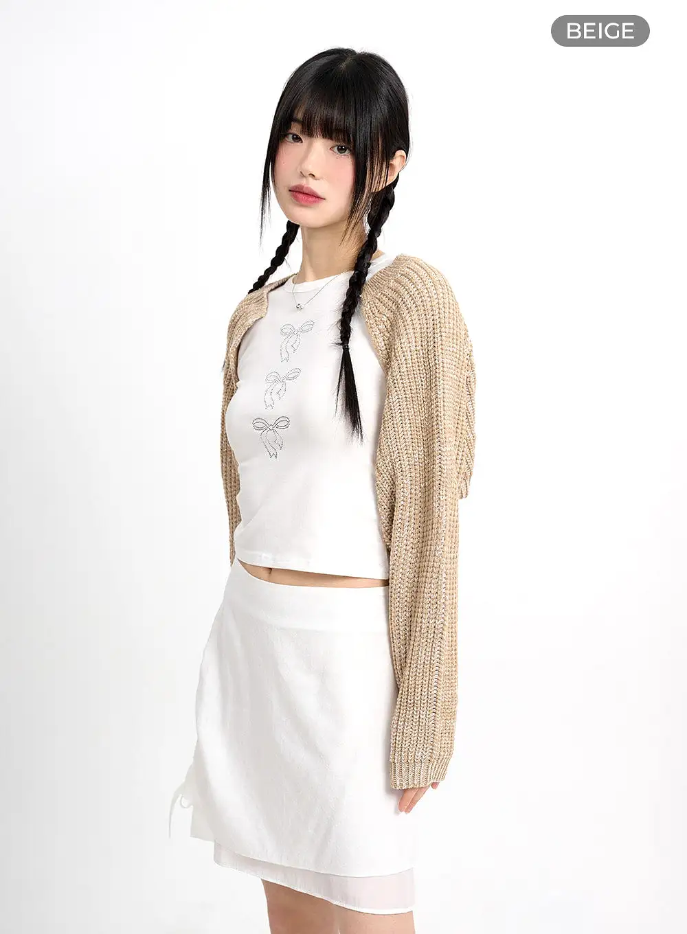 Classic Cropped Knit Bolero CM415