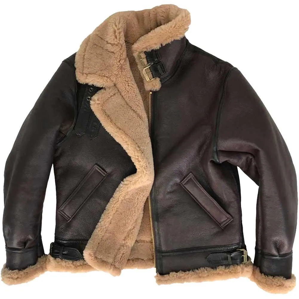 Cockpit USA Mens Spitfire B-3 Sheepskin Bomber Jacket