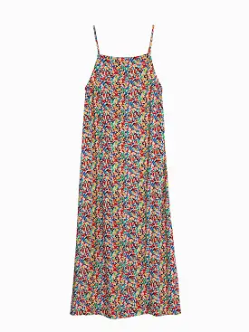 Confetti Print Viscose Strap Dress