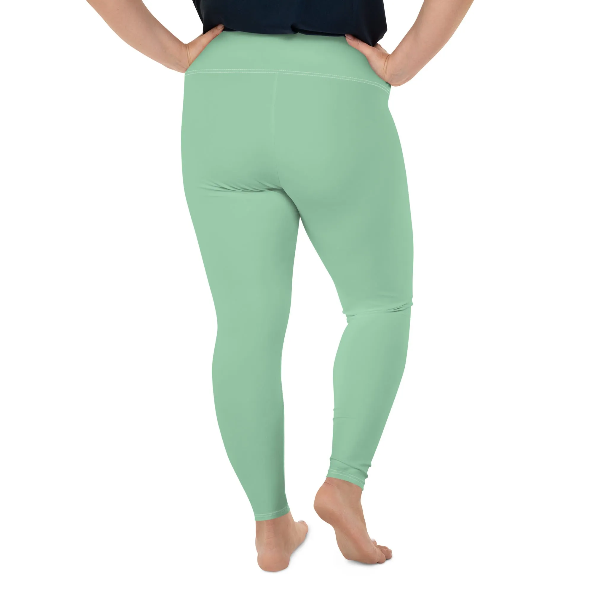 Confidence in Motion: Women's Plus Size Yoga Leggings - Vista Blue