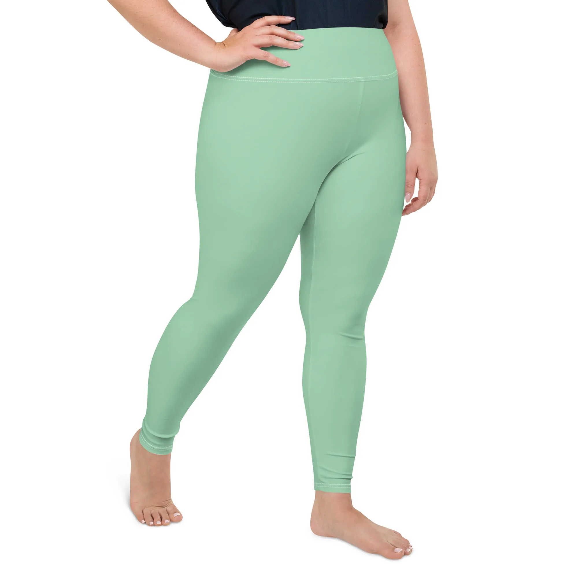 Confidence in Motion: Women's Plus Size Yoga Leggings - Vista Blue