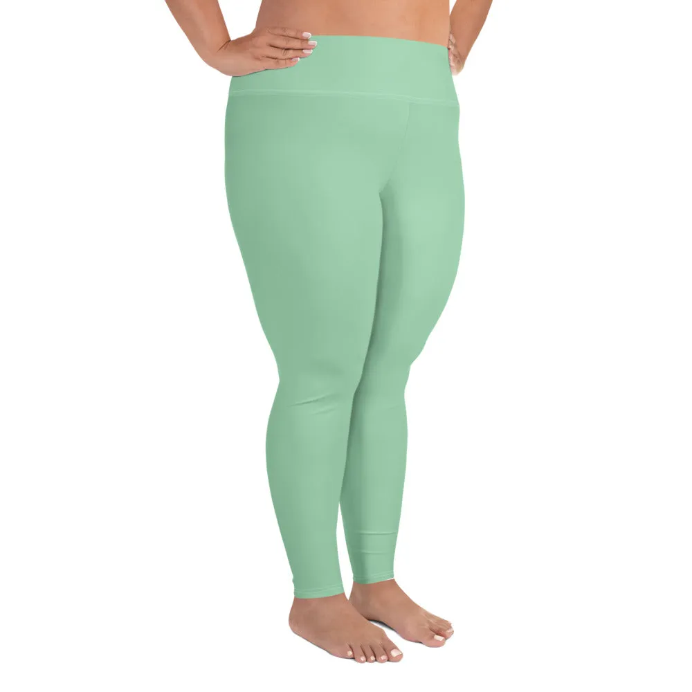 Confidence in Motion: Women's Plus Size Yoga Leggings - Vista Blue