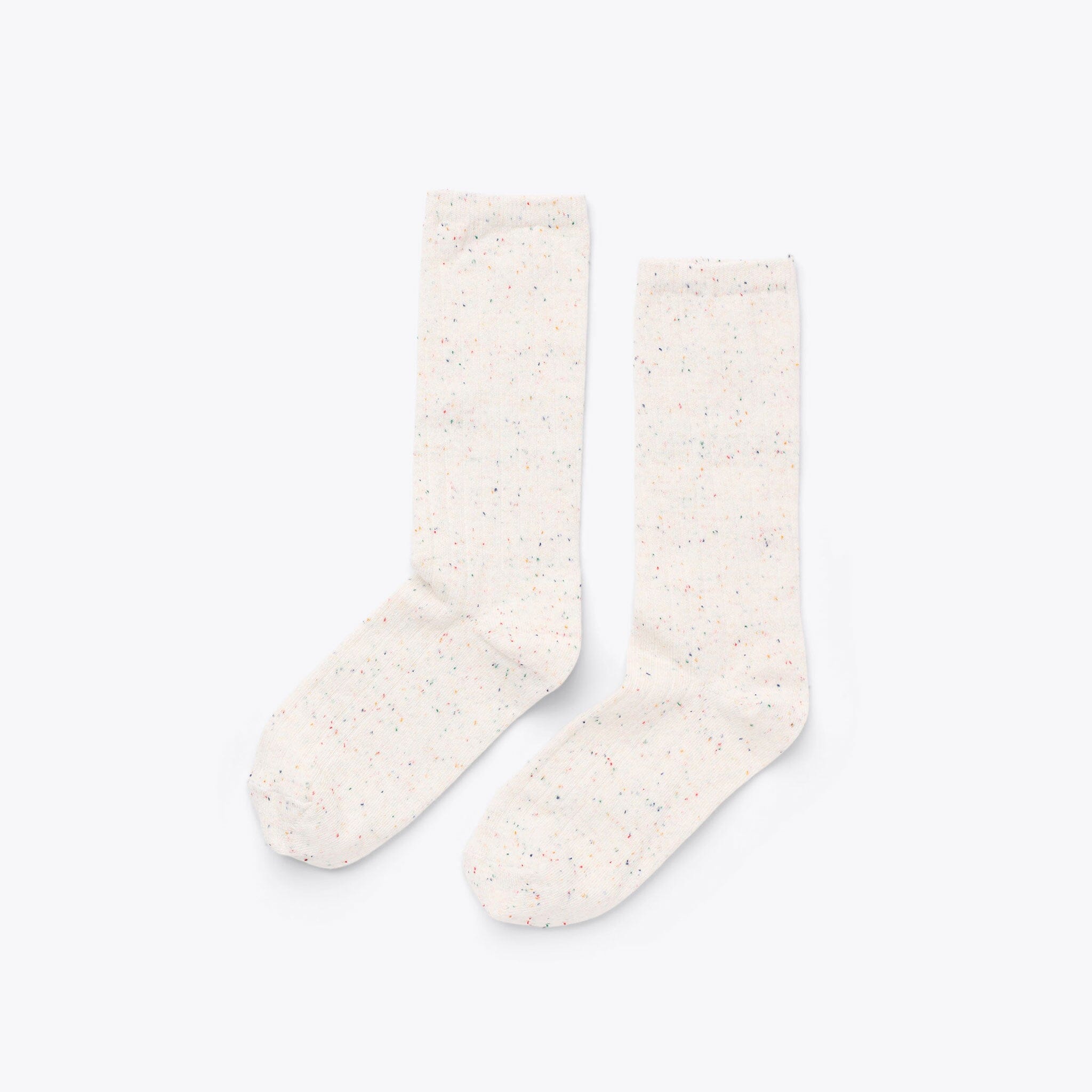 Cotton Crew Sock Ivory Multicolor Marl