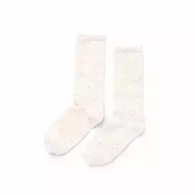 Cotton Crew Sock Ivory Multicolor Marl